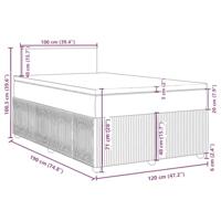 Boxspring met matras stof donkergrijs 120x190 cm - thumbnail
