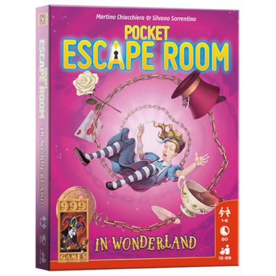 999Games 999 games pocket escape room: in wonderland kaartspel (nederlands, 1 - 6 spelers, 60 minuten, vanaf 12 jaar)