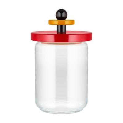 Alessi Twergi Voorraadpot 100cl zwart/geel/ rood Alessi Twergi Voorraadpot 100cl zwart/geel/ rood