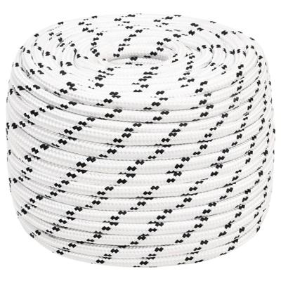Boottouw gevlochten 14 mmx100 m polyester wit Boottouw gevlochten 14 mmx100 m polyester wit