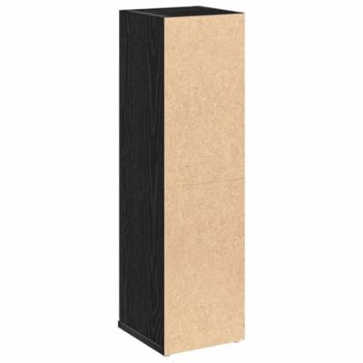 Badkamerkast met rolhouder 20,5x22x72 cm zwart