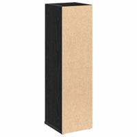 Badkamerkast met rolhouder 20,5x22x72 cm zwart - thumbnail