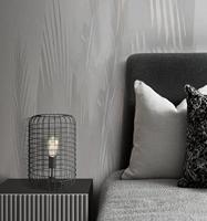 Home sweet home netting tafellamp 26 zwart rooster metaal - thumbnail