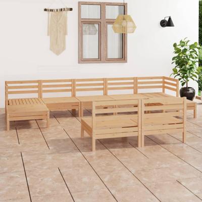 9-delige Loungeset massief grenenhout 9-delige Loungeset massief grenenhout