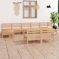 9-delige Loungeset massief grenenhout - thumbnail