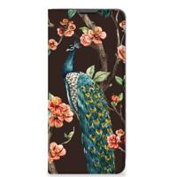 Motorola Moto G51 5G | Hoesje maken | Pauw met Bloemen - thumbnail