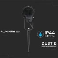 Set van 9 LED prikspots - Dimbaar - Kantelbaar - 6500K daglicht wit - 4 Watt 345 Lumen - IP65 - Waterdicht - Zwart - Tuinspot - tuinverlichting - padverlichting - thumbnail