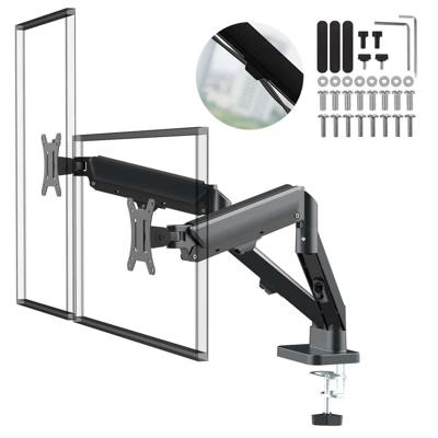 Bevestiging voor 2 Maclean monitoren, gasveer, 17"-32", 2-10kg, zwart, MC-134