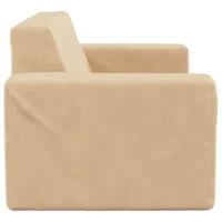 Kinderbank 2-zits zacht pluche crmekleurig - thumbnail