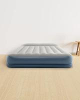 Intex 64118ND Pillow Rest Mid-Rise 2-Persoons Luchtbed 152x203x30 cm + Ingebouwde Pomp Grijs/Blauw - thumbnail