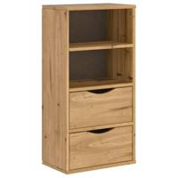 Bijzetkast met lades 40x24x79 cm massief grenenhout - thumbnail