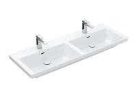 Wastafel Villeroy & Boch Subway 3.0 Dubbele Wasbak 47x130x16.5 cm Wit Alpin Villeroy & Boch - thumbnail