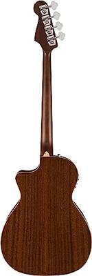 Fender Kingman Bass Shaded Edge Burst WN Black Pickguard elektrisch-akoestische basgitaar met gigbag