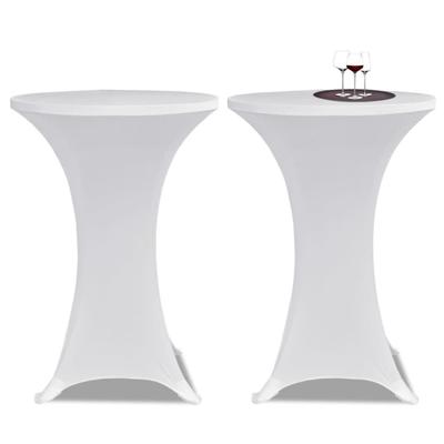 VidaXL Statafelhoes stretch ø80cm wit (2 stuks)