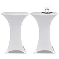 VidaXL Statafelhoes stretch ø80cm wit (2 stuks) - thumbnail