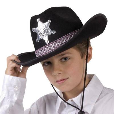 Kinderhoed Butch Sheriff junior zwart