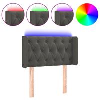 Hoofdbord LED 93x16x78/88 cm fluweel donkergrijs - thumbnail