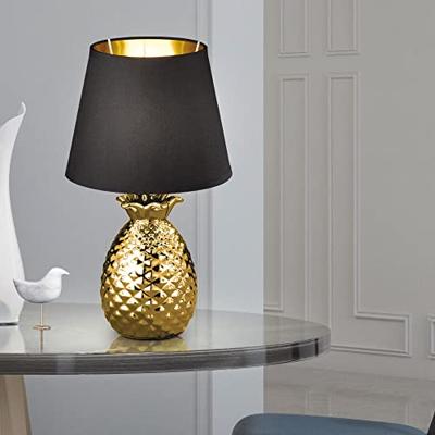 Trio TafellampPineapple 35cm goud met zwart - R50421079