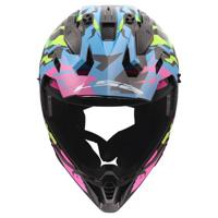 LS2 crosshelm "mx708 fast ii grotesk" helmet mx708 fast ii grotesque bl/pink/green x - thumbnail