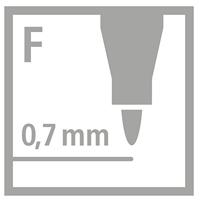 STABILO OHPen, permanent marker, fine 0.7 mm, rood, per stuk - thumbnail