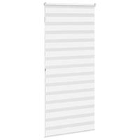 VidaXL Zebra rolgordijn 110x200 cm stofbreedte 105,9cm polyester wit - thumbnail