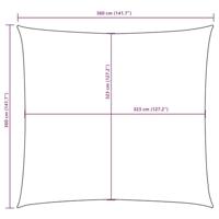 VidaXL Zonnescherm vierkant 3,6x3,6 m oxford stof beige - thumbnail