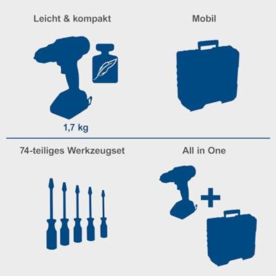 Scheppach Accuboormachine set 20V C-DTB74/1-X (met accu) - 5909315900 Scheppach Accuboormachine set 20V C-DTB74/1-X (met accu) - 5909315900