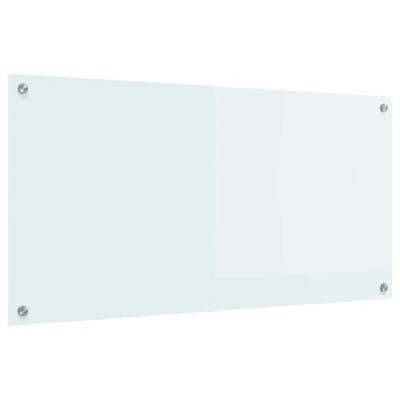 VidaXL Keuken achterwand wit 100 x 50 cm gehard glas