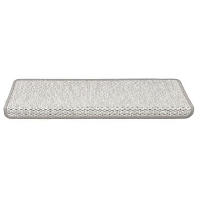 VidaXL Trapmatten zelfklevend 15 st sisal-look 65x21x4 cm platinakleur