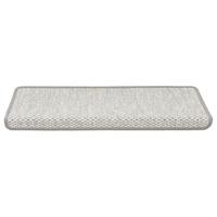 VidaXL Trapmatten zelfklevend 15 st sisal-look 65x21x4 cm platinakleur - thumbnail