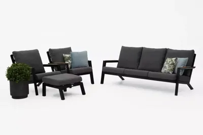 Trestino stoel-bank loungeset lausanne antraciet