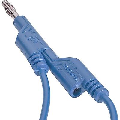 VOLTCRAFT Meetsnoer Banaanstekker 4 mm Banaanstekker 4 mm 1.00 m Blauw 1 stuk(s)