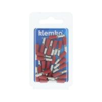 Rondsteker 4mm rood 1.5mm² geïsoleerd 25 stuks 170080 Klemko verpakking hersluitbaar - thumbnail