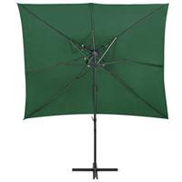 VidaXL Zweefparasol met dubbel dak 250x250 cm groen - thumbnail