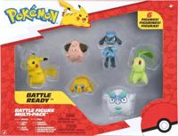 Pokemon Battle Figure - Multi Pack (Pikachu, Cleffa, Joltik, Riolu, Chikorita & Galarian Darumaka) - thumbnail