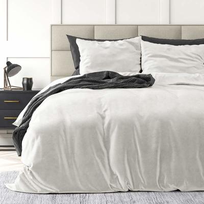 Sleeptime Velvet Uni Dekbedovertrek Wit 200 x 220 cm
