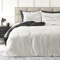 Sleeptime Velvet Uni Dekbedovertrek Wit 200 x 220 cm - thumbnail