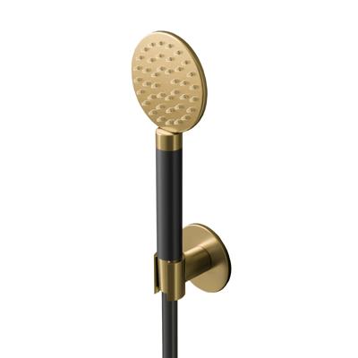 Hotbath Cobber M444 ronde handdouche met wandsteun en doucheslang 150cm messing geborsteld M444BB Hotbath Cobber M444 ronde handdouche met wandsteun en doucheslang 150cm messing geborsteld M444BB