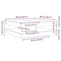 Salontafel 360 graden draaibaar 90x90x34,5 cm betongrijs - thumbnail
