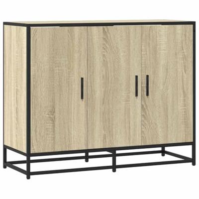 Dressoir 94x35x76 cm bewerkt hout sonoma eikenkleurig Dressoir 94x35x76 cm bewerkt hout sonoma eikenkleurig