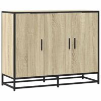 Dressoir 94x35x76 cm bewerkt hout sonoma eikenkleurig - thumbnail
