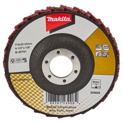 Makita Accessoires Lamellen conditioneringschijf 115mm medium - B-40761 B-40761 Makita Accessoires Lamellen conditioneringschijf 115mm medium - B-40761 B-40761