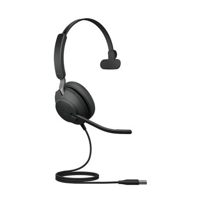 Jabra Evolve2 40 Headset Bedraad Hoofdband Kantoor/callcenter USB Type-A Bluetooth Zwart