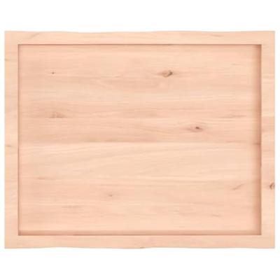 Bureaublad 80x60x4 cm onbehandeld massief eikenhout Bureaublad 80x60x4 cm onbehandeld massief eikenhout