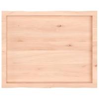 Bureaublad 80x60x4 cm onbehandeld massief eikenhout - thumbnail