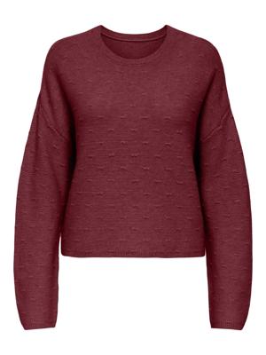 Only Onlkatia Ls Structure O-neck Cc Knt Trui 4854423 Cabernet