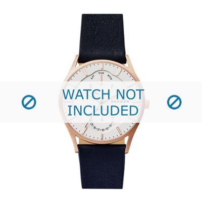 Horlogeband Skagen SKW6372 Leder Blauw 22mm Horlogeband Skagen SKW6372 Leder Blauw 22mm