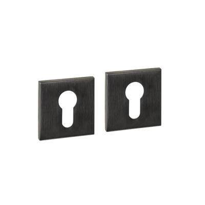 Intersteel Q cilinderrozetten verdekt 53x53x6mm pvd antraciet