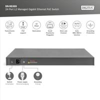 Digitus DN-95359 19 netwerk switch RJ45/SFP 24 + 2 poorten 10 / 100 / 1000 MBit/s PoE-functie - thumbnail