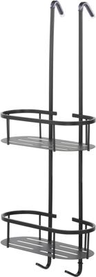 Saqu Oval hangend doucherek 35,3x12,2x82cm mat zwart